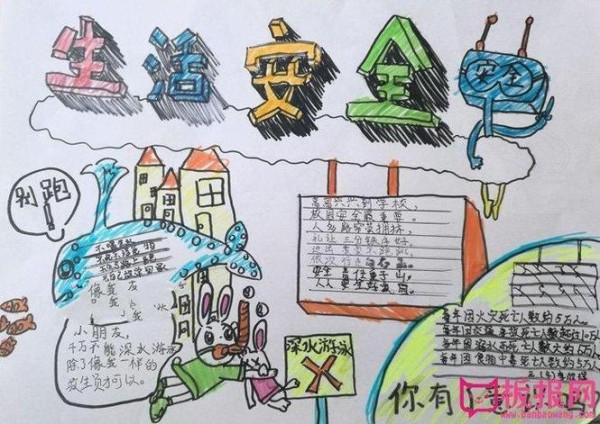 居家安全小常识手抄报小学生居家安全手抄报8 小学生居家安生活