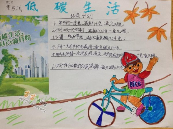 低碳生活每一天手抄报低碳生活每一天手抄报四年级