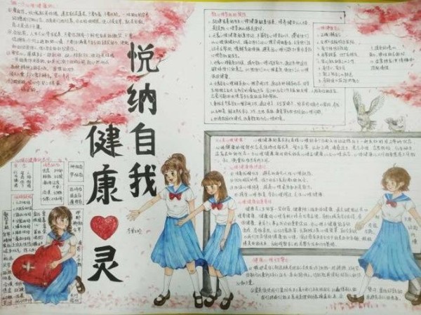 心灵健康为主题的21世纪手抄报爱为主题的手抄报