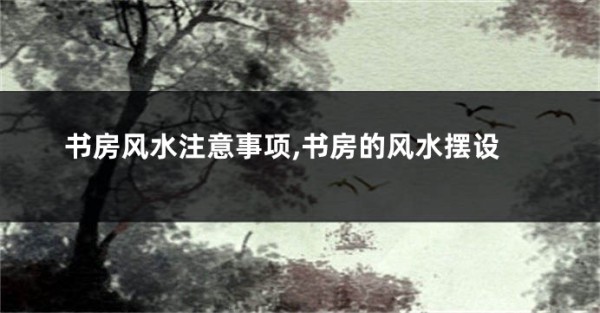 书房风水注意事项,书房的风水摆设