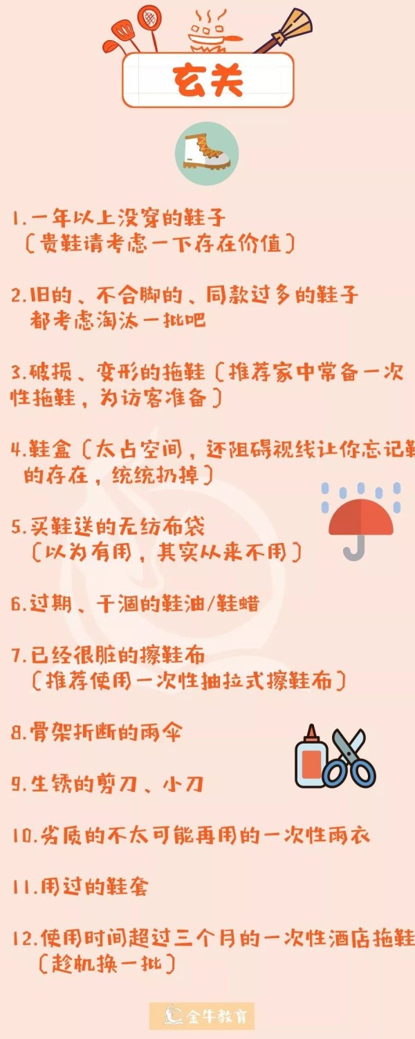 金牛教育·辞旧迎新｜春节大扫除指南：这140件东西可以扔了-幼师课件网第4张图片