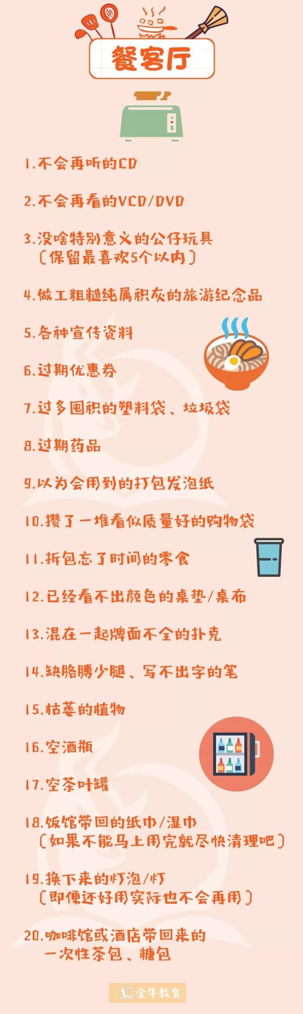 金牛教育·辞旧迎新｜春节大扫除指南：这140件东西可以扔了-幼师课件网第8张图片