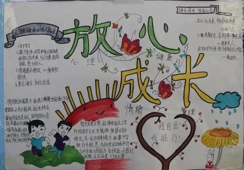 让心灵充满阳光阜南五初心理健康手抄报比赛速度围观点赞
