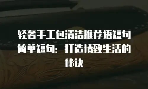 轻奢手工包清洁推荐语短句简单短句：打造精致生活的秘诀