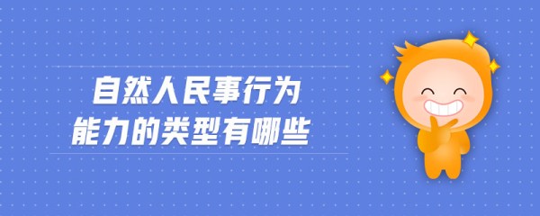 民事行为能力的类型