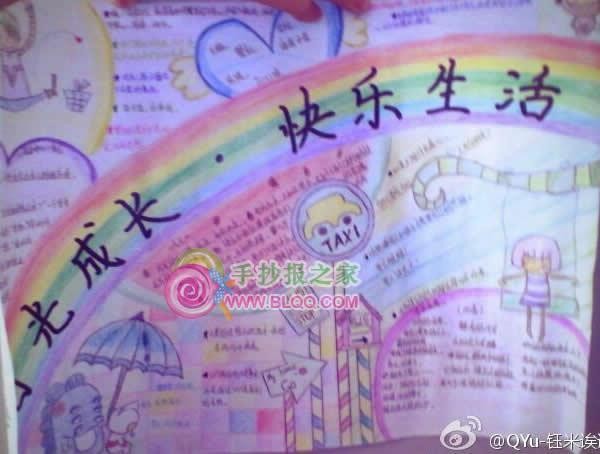 简单画快乐生活手抄报 暑假生活手抄报
