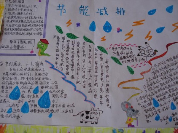 手抄报主题节能减排