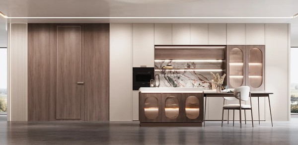 off-white-and-walnut-kitchen-cabinets-with-island-and-extended-dining-table