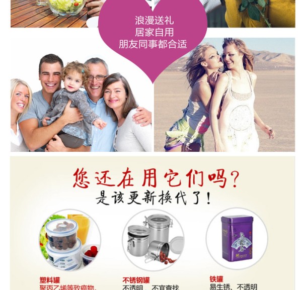 菲米生活（PHMI）厨房五谷收纳盒食品罐粮食收纳罐储物罐塑料透明密封罐麦格
