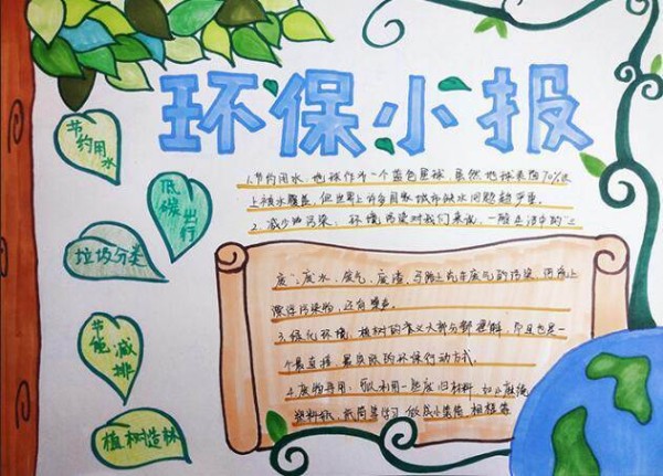绿色环保手抄报图片大全文明健康绿色环保手抄报图片大全