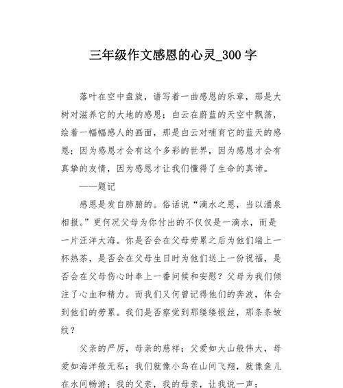 以心灵上的满足为话题的作文怎么写（《满足，来自心灵的幸福》）