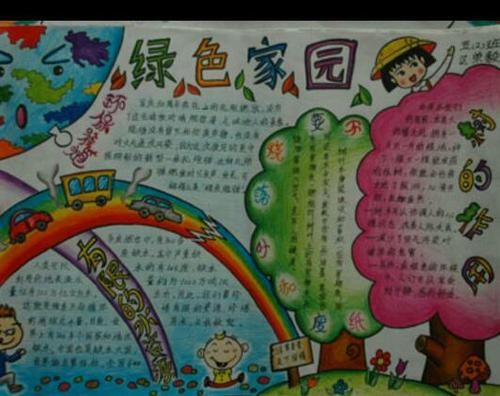 节能发展绿色出行板报 - 我家的国庆手抄报