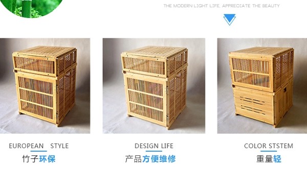 竹制收纳床头柜DIY多功能储物方形现代简约实木北欧日