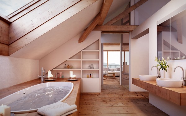 Historisch-rustikaler Charme im modernen Look: Komplettsanierung eines Mehrfamilienhauses, von Mann Architektur GmbH von Mann Architektur GmbH ラスティックスタイルの お風呂・バスルーム