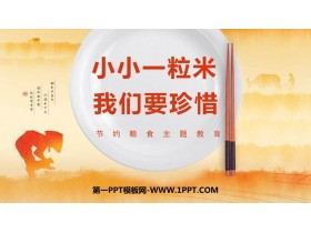 《小小一粒米我们要珍惜》PPT班会课件