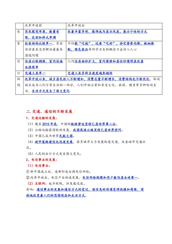 第六单元 科技文化与社会生活 -【背诵清单】2022-2023学年八年级历史下册期末复习必背核心知识梳理（部编版） (1).docx_第3页