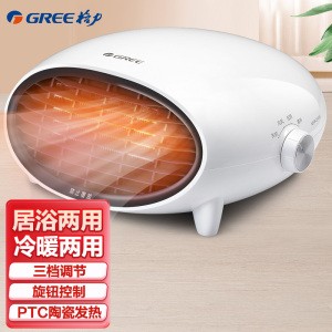 格力(GREE)取暖器NBFB-20-WG暖风机家用居浴两用 迷你电暖器电暖气机办公室电暖风