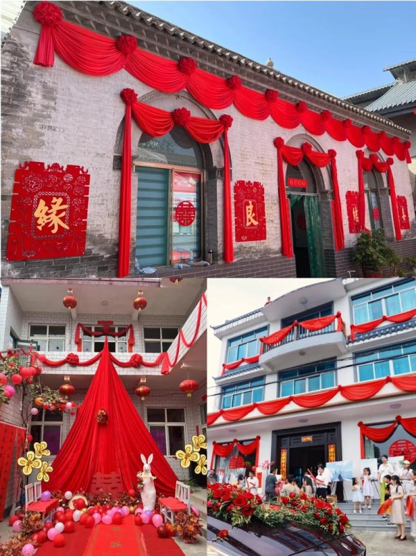 婚礼90好物分享婚礼布置装饰红绸.