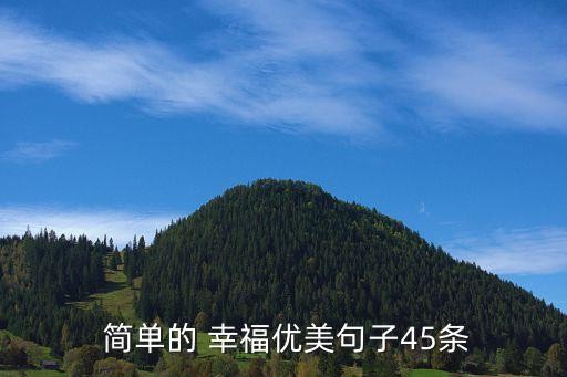  简单的 幸福优美句子45条