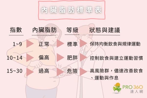 內臟脂肪標準表