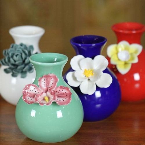 简约时尚家居摆饰 雕花陶瓷花瓶 创意家居用品 桌面摆设装饰品