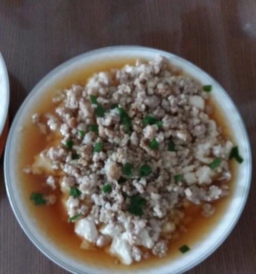 美味健康，肉末鸡蛋蒸豆腐的做法（家常菜谱）