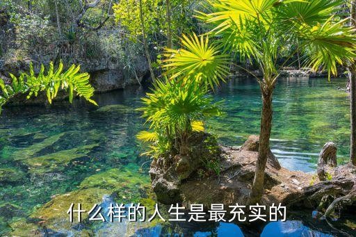 什么样的人生是最充实的