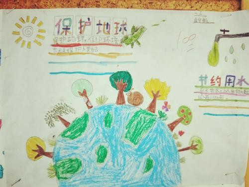 龙子湖小学一三实践作业保护环境手抄报
