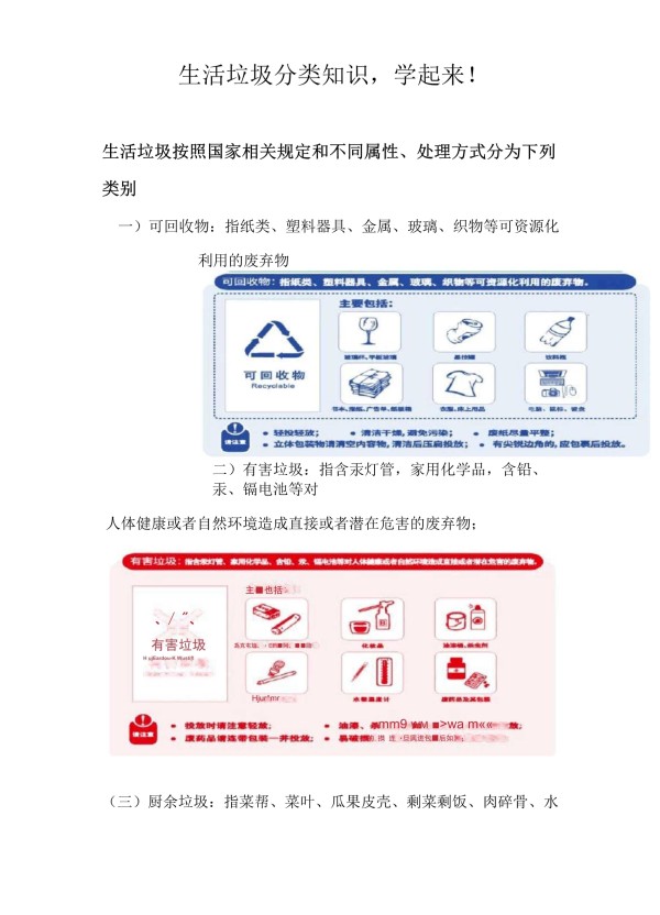 生活垃圾分类知识,学起来_第1页
