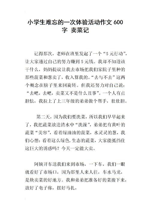 体验生活作文 体验生活作文600字