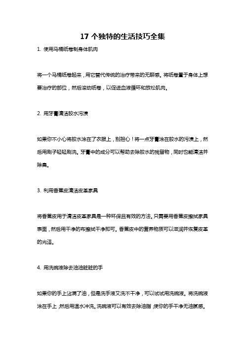 17个独特的<a target=