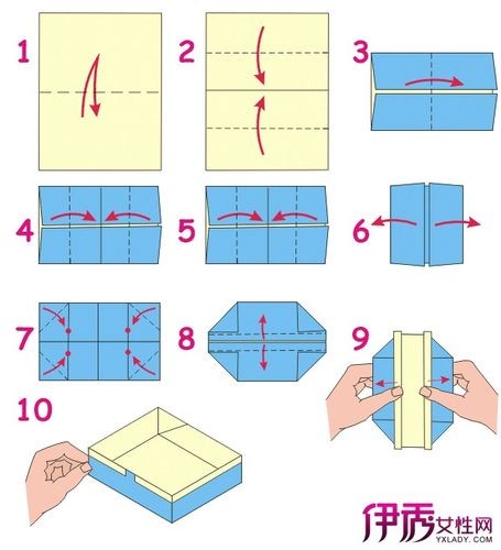 图宣传单页折纸能折什么 7步简单环保折纸盒