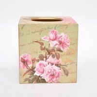 纸巾盒欧式复古餐巾纸盒抽纸盒车用创意美式木高档客厅纸巾盒田园22-028