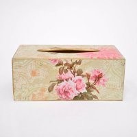 创意可爱纸巾盒欧式田园抽纸盒 车用实木质厨房餐巾纸盒22-050S