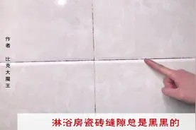 淋浴房黑黑的瓷砖缝隙不好洗,奶奶教我这样做,瓷砖缝隙轻松洗白视频封面