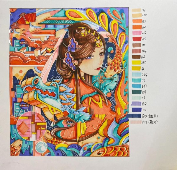 装饰画简单手绘图片