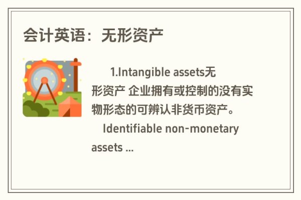 会计英语：无形资产