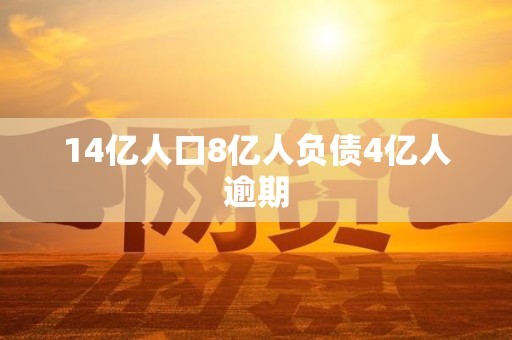 14亿人口8亿人负债4亿人逾期