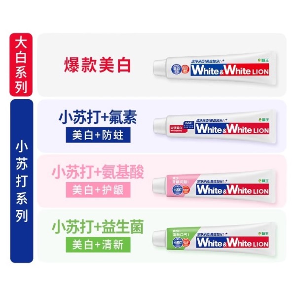狮王牙膏多效护理实惠家庭装640g套组