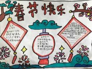 手抄报简笔画 春节年货清单手抄报二年级数学 二年级购买年货手抄报