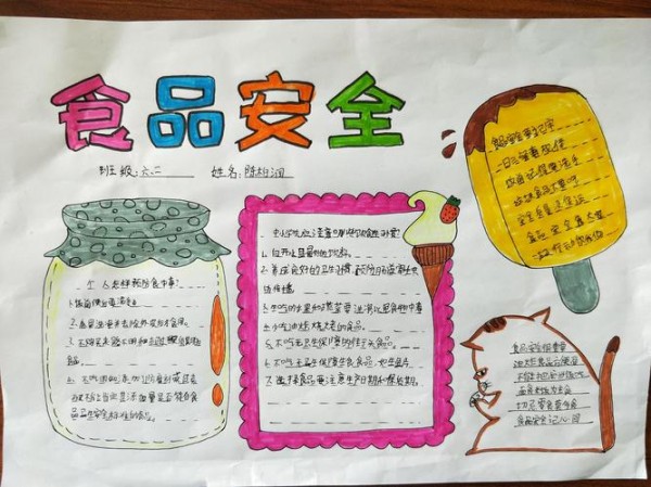 文苑学校关注食品安全 共建和谐校园食品安全知识手抄报微作品展