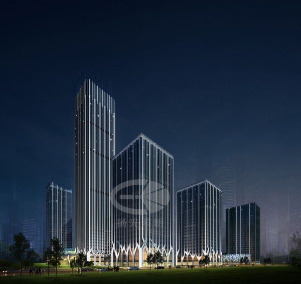 建筑外立面照明设计效果图二