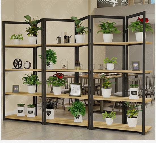 办公室展架隔断工业风 铁艺展示架屏风隔断
