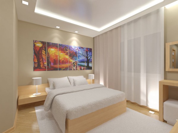 用装饰画装饰卧室背景墙装修效果图