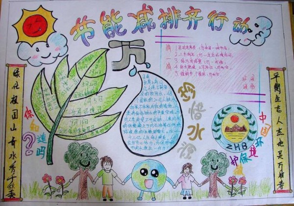 一年级节能减排的手抄报节能减排手抄报