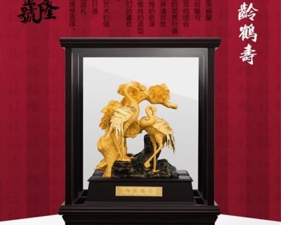 3D立体橱窗松龄鹤寿