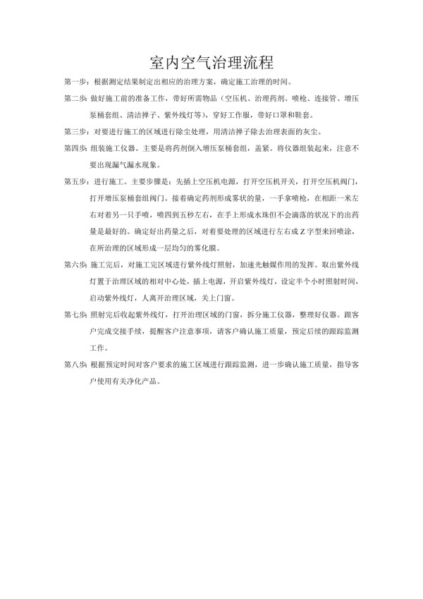 室内空气治理流程.doc_第1页