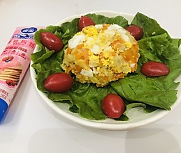 #鹰唛新食尚#红薯鸡蛋胡萝卜沙拉的做法
