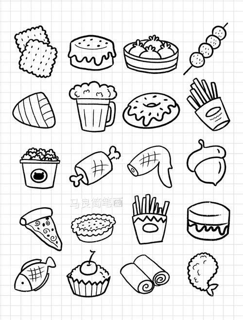 美食简化图 美食简易图