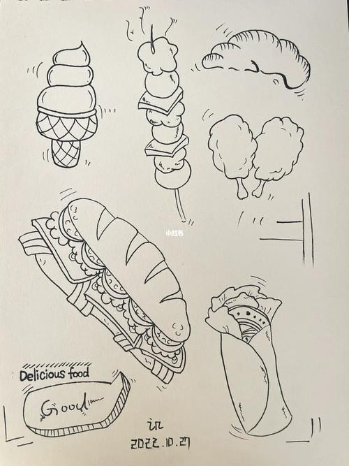 美食简化图 美食简易图